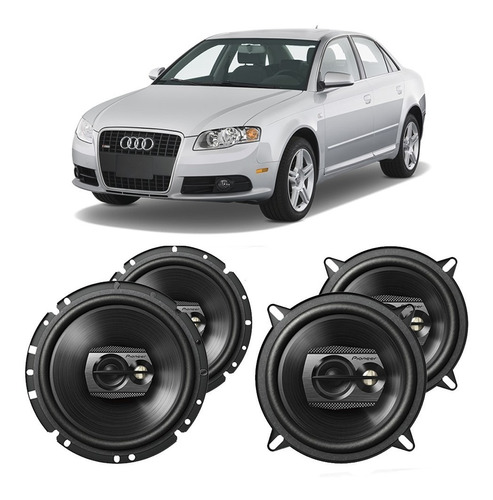 Falante Audi A4 2005 A 2008 200w Rms Automotivo Kit