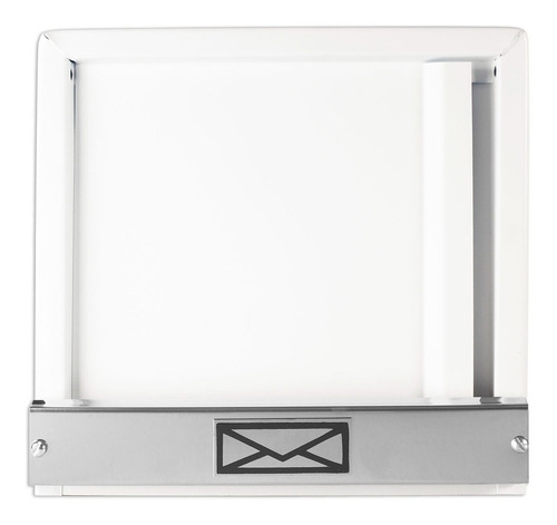 13 Caixa De Correio Grade Vertical Branca Fosca Tarja Inox Cor Branco Fosco
