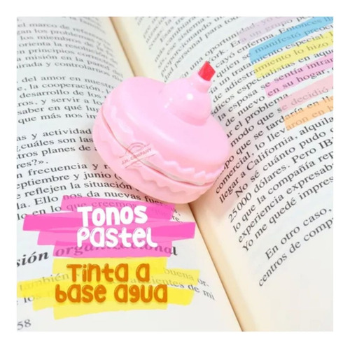 6pz De Marcatextos Forma De Macarron Kawaii Colores Pastel
