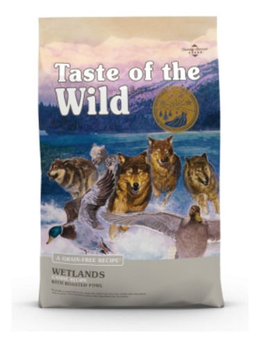 Alimento Taste of the Wild Wetlands Canine para perro adulto todos los tamaños sabor pato asado en bolsa de 6.3kg