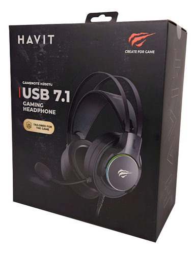 Auricular Gamer Havit H2007u Usb Rgb Negro
