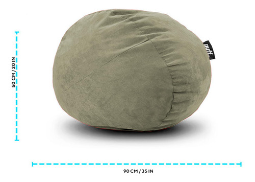Puff Sillón 2 En 1 Con Cama Individual Color Arena