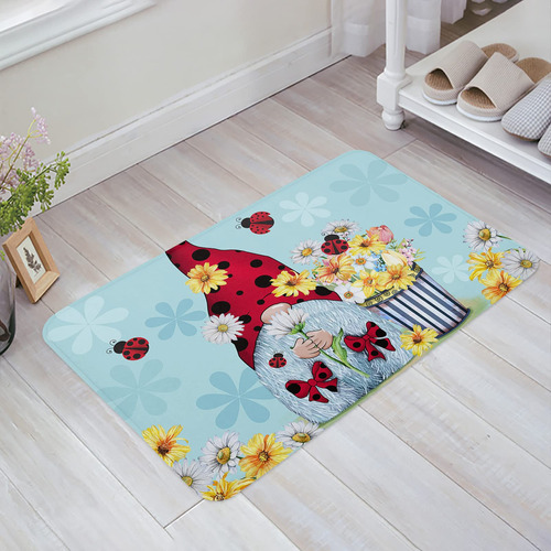 Gnomo Verano Alfombrilla Tacto Suave Para Puerta Espuma Baño