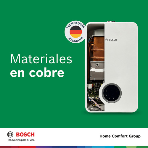 Calentador de Agua Instantáneo Modulante a Gas Natural, 20 Litros por Minuto, Para 4 Regaderas, Wifi (Accesorio por separado) , Balanz Vento Marca Bosch