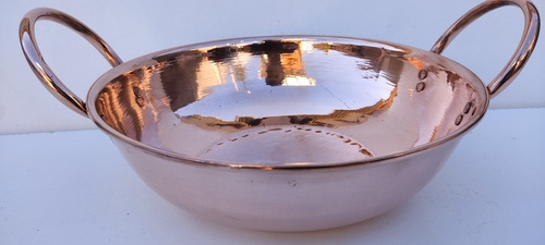 Imagen 2 de 8 de Paila De Cobre 99.9% Diámetro 24 Cm Alto 7 Cm