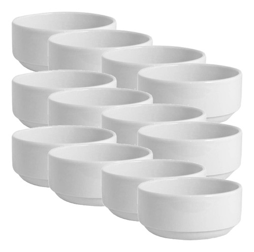 Bowl Compotera Porcelana Blanca Verbano Línea Távola X12