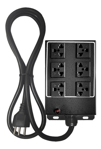 Régua 06 Tomadas 4000w Padrão Antigo Americano 1,5 Metros