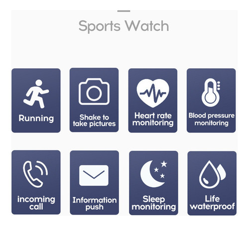 Imagen 5 de 10 de Reloj Inteligente Smartwatch Deporte Act Cardiaca 1,3 Y68
