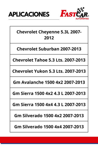 2 Amortiguadores Delanteros Chevrolet Tahoe 5.3l 2007 2013
