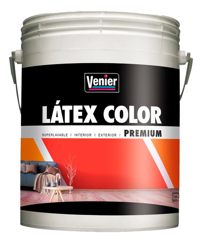 Latex Color Venier 1.25 Kg Premium Int/ext Colores Lavable Color Gris Solemne