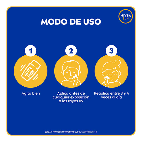 Protector Solar Nivea Sun Fluido Diario Invisible 40 Ml