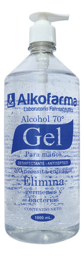 Alcohol Gel X 1 Litro Laboratorio Alkofarma 