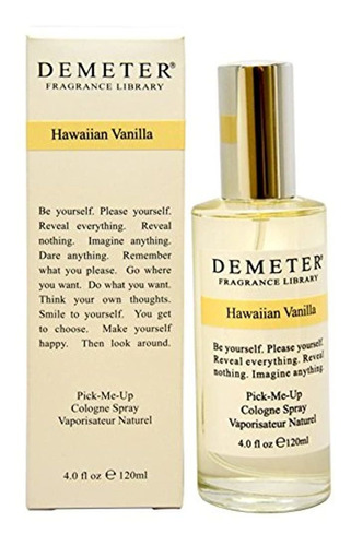 Demeter Hawaiian Vanilla Para Mujer Colonia En Spray, 4 Onza