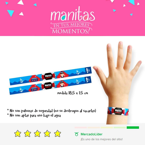 Imagen 9 de 9 de Pulseras Souvenir Sorpresitas Infantiles Personalizadas
