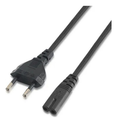 Cable T/8 Poder/corriente Para[cargador/play/impresora/otro] Color Negro