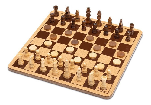 Juego De Mesa Ajedrez De Madera Cayro Metal Box Original