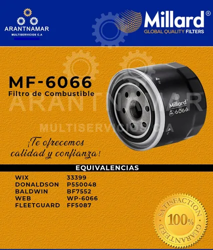 comprar Filtro De Combustible  Millard Mf-6066\u002Fwix 33399\u002F P550848