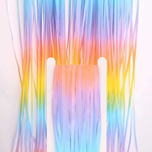Imagem 1 de 2 de Cortina Colorida Tie Dye Candy Color 2m X 1m
