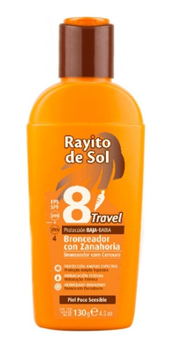 Rayito De Sol Bronceador Con Zanahoria Fps8 130 G