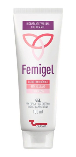 Imagen 1 de 6 de Femigel Hidratante Vaginal Lubricante Gel  X 100ml