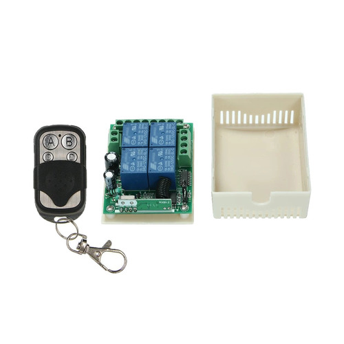 Módulo Rf 4 Relé Inalambrico Control Remoto 4ch 12v [ Max ]