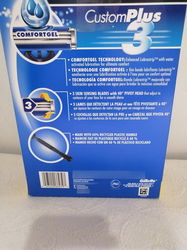 Afeitadoras Desechables Gillette Custom Pllus 3