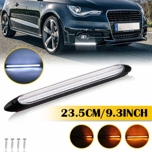 2x 23.5cm Led Headlight Strip Light White Daytime Runnin Oad