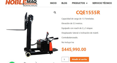 Cqe15r El Apilador Eléctrico Contrabalanceado Con Reach En