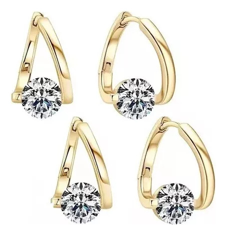 Pendientes Moda Mujer Elegante Fino, 2 Pares