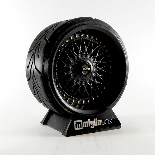 Miniatura Roda Bbs Rc090 All Black Colecão Miglia Box