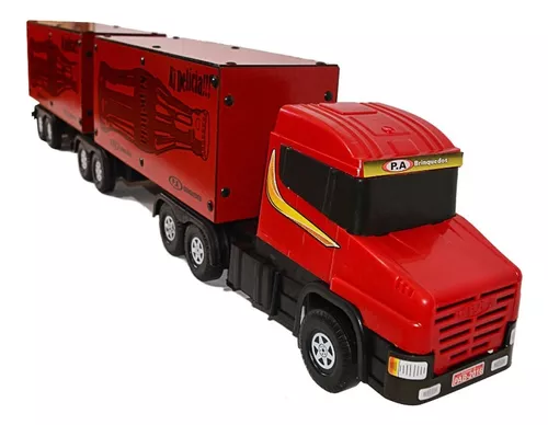 Caminhao Brinquedo Iveco S Way Hi Way Bau Dolly 9 Eixo Carga