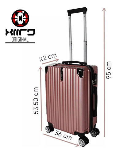 Xiird Honet Maleta De Mano Ejecutiva Para Viaje Rígida 20 Pulgadas Color Rosa