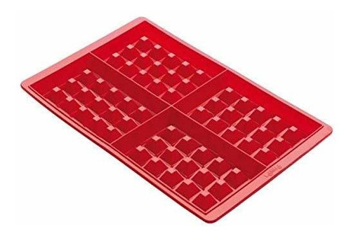 Molde De Silicona Para Gofres Lekue, Modelo N.o, Rojo, Juego