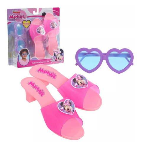 Disney Junior Minnie Mouse Set Sandalias Y Lentes De Sol