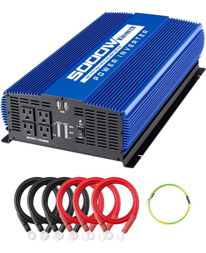 Inversor De Corriente Kinverch, 5000 W, P/ Coche, 12v A 110v