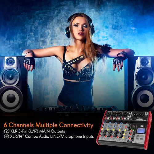 Pyle, Sound 6 Canales Compatible Con Bluetooth, Pc Profes...