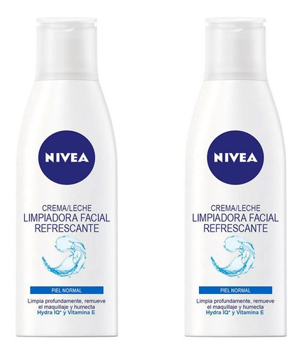 Leche Facial Limpiadora Piel Normal Nivea 200ml X 2 Unidades