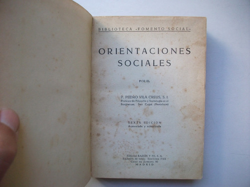 Orientaciones Sociales - P. Pedro Vila Creus