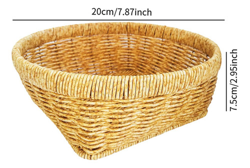 Cesta De Comida Apilable, Cesta De Mimbre De Imitación, S