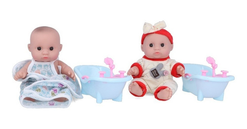 Imagen 3 de 4 de Muñeco Bebe C/bañito 18 Cm - Muñeco -bebote