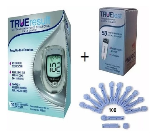 Glucometro Nipro+ 60 Tirillas De Prueba + 110 Lancetas