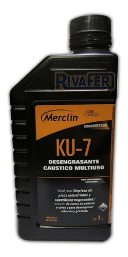 Desengrasante Caustico Multiuso Ku 7 Merclin 1l - Rivafer