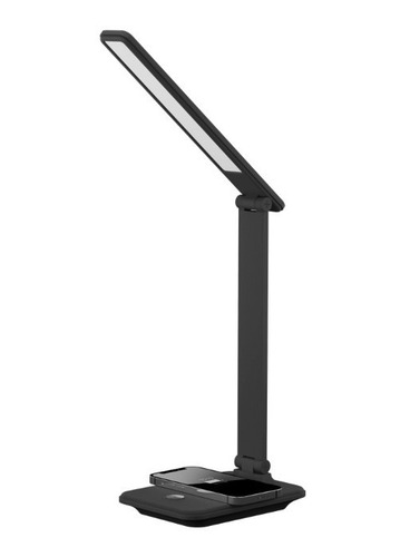 Lámpara Velador Dimeable Carga Inalambrica Venus Macroled Estructura Negro