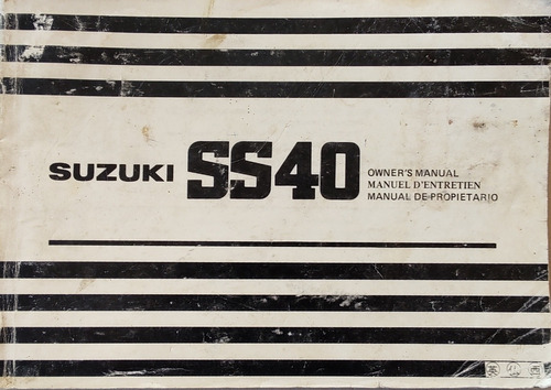 Manual Del Propietario O Conductor Suzuki Ss40 (aa160