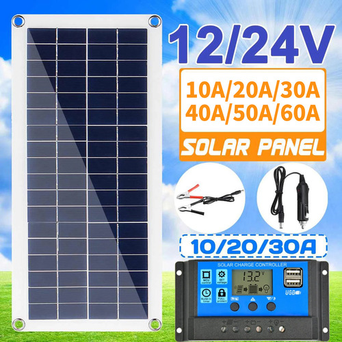 Placa De Carregamento Solar Usb Rv Controlador Solar Portáti