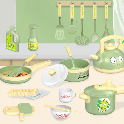 Los Niños Fingen Jugar Al Juego De Cocina Juego De Utensilio
