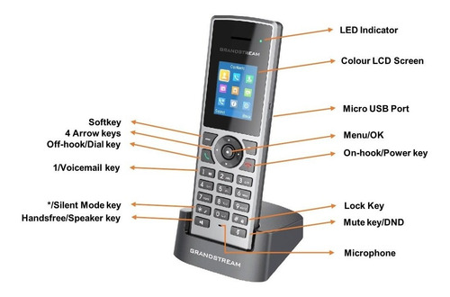 Telefono Ip Grandstream Dp722 Inalambrico 10 Sip Dect