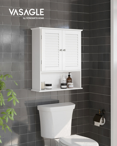 Vasagle Armario De Baño Para Espacios Pequeños Color Blanco