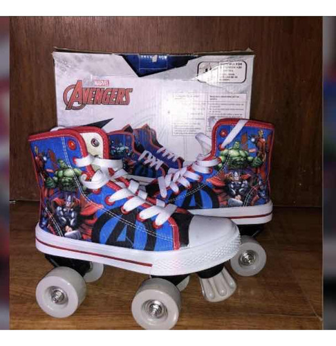 Patines 4 Ruedas Avengers Para Niño Talla 34 (20cm)