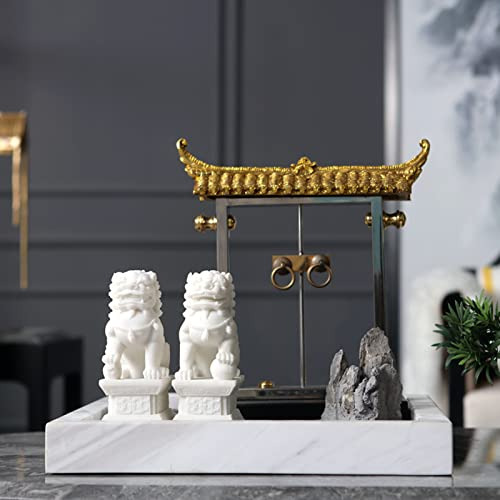 Feng Shui Wealth Prosperity Par De Peking Fu Foo Dogs Statue